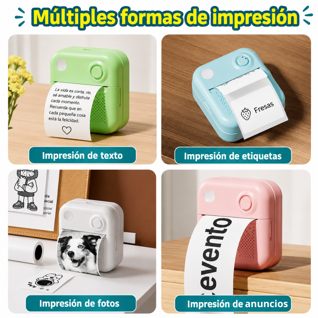 Mini Impresora Térmica de Bolsillo Portátil